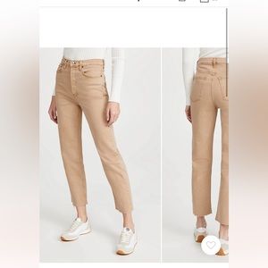 RE/DONE 70s Stove Pipe Jean- size 26 - washed khaki